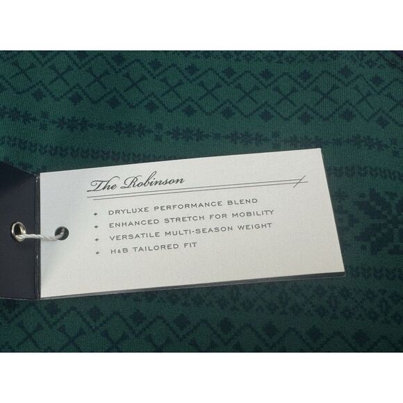 NWT Holderness & Bourne The Robinson 1/4 Zip Performance Pullover Blue Green XXL - Picture 7 of 11